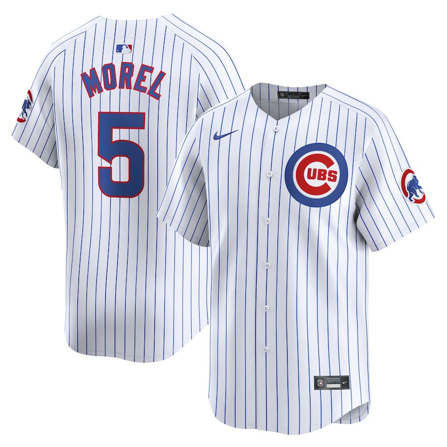 Men Chicago Cubs #5 Christopher Morel Nike White Home Limited Player MLB Jersey
